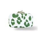 Silver Branch Green With Envy Iconic Leopard Minaudière