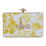 TOP KNOT | CHINOISERIE YELLOW + EIFFEL TOWER MINAUDIÈRE