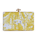 TOP KNOT | CHINOISERIE YELLOW + EIFFEL TOWER MINAUDIÈRE