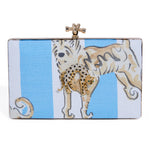 TOP KNOT | FRENCH LE CHIEN BLUE CABANA STRIPE MINAUDIÈRE