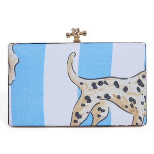 TOP KNOT | FRENCH LE CHIEN BLUE CABANA STRIPE MINAUDIÈRE