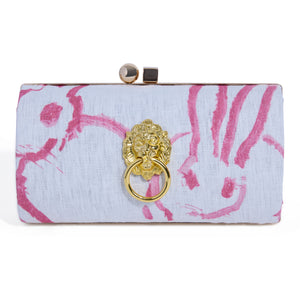 OVAL KISS LOCK | PINK BUNNIES MINAUDIÈRE