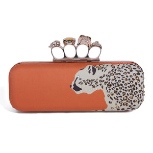 SKULL KNUCKLE | LEAPING CHEETAH ORANGE MINAUDIÈRE