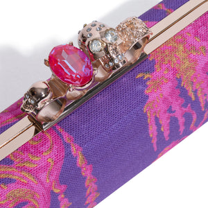 SKULL KNUCKLE | PURPLE + PINK CHINOISERIE MINAUDIÈRE