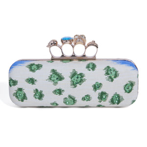 SKULL KNUCKLE | GREEN + BLUE LEOPARD MINAUDIÈRE