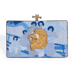 TOP KNOT | BLUE CHINOISERIE LIONESS MINAUDIÈRE