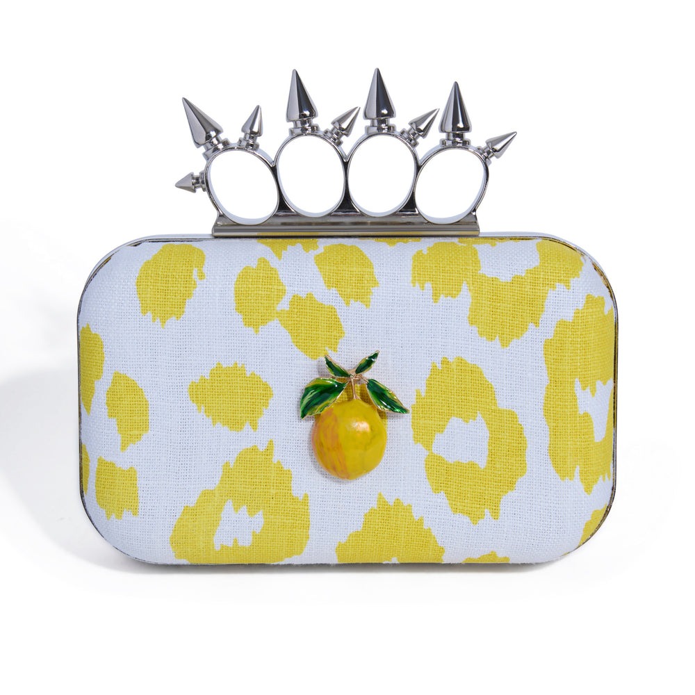 SPIKED HANDLE | ICONIC LEOPARD LEMON MINAUDIÈRE