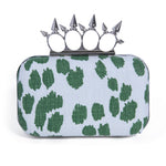 SPIKED HANDLE | ICONIC LEOPARD GREEN MINAUDIÈRE