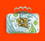 Four Ring Green Eyed Leopard Minaudière