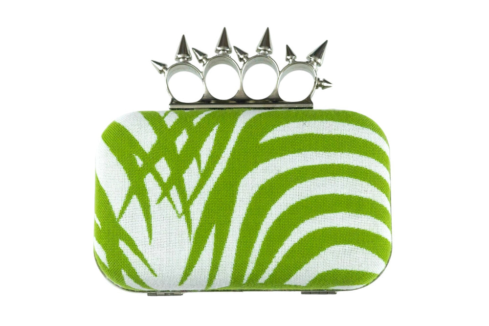 
            
                Load image into Gallery viewer, Spiky Handle Alligator Minaudière
            
        