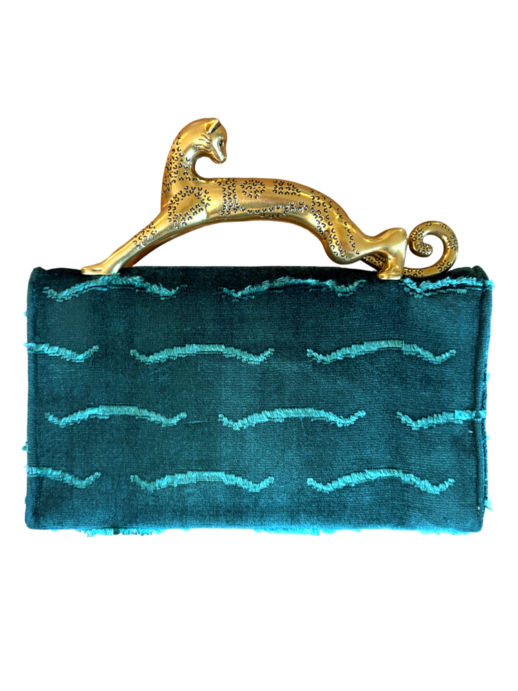 LEOPARD HANDLE CLUTCH | TRIANGLE x DRAGON