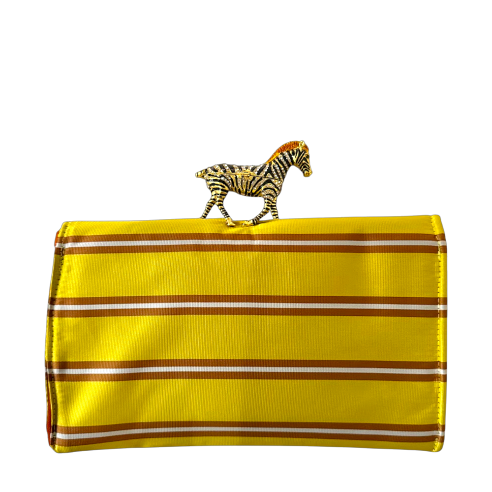 ENVELOPE CLUTCH | GOLD STRIPE  x  GIRAFFE