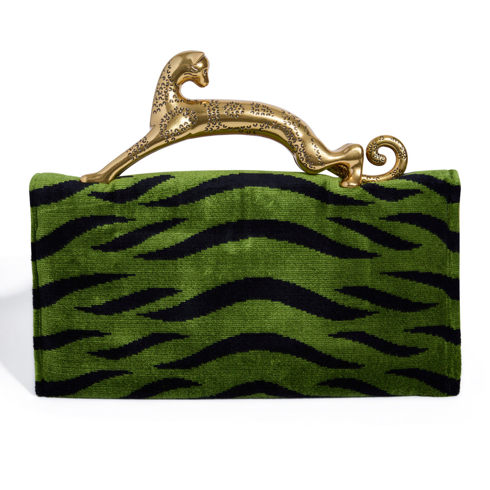 LEOPARD HANDLE CLUTCH |  THE EVELYN