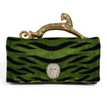 LEOPARD HANDLE CLUTCH |  THE EVELYN