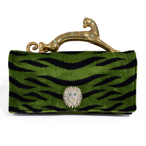 LEOPARD HANDLE CLUTCH |  THE EVELYN