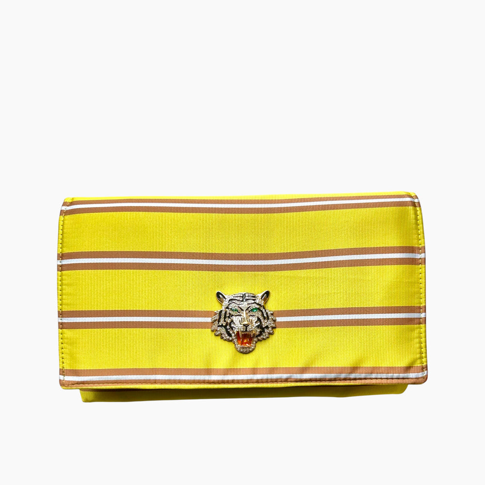 OG ENVELOPE CLUTCH | GOLD STRIPE  x  TIGER FACE