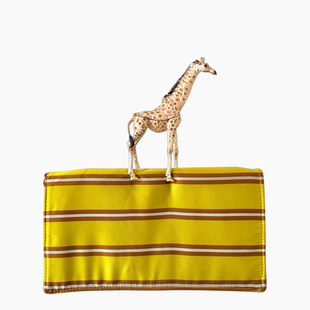 ENVELOPE CLUTCH | GOLD STRIPE  x  GIRAFFE