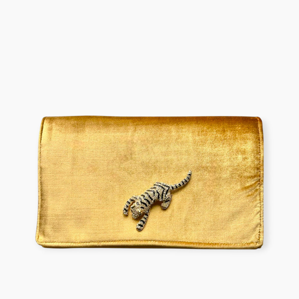 OG ENVELOPE CLUTCH | GOLD VELVET x TIGER