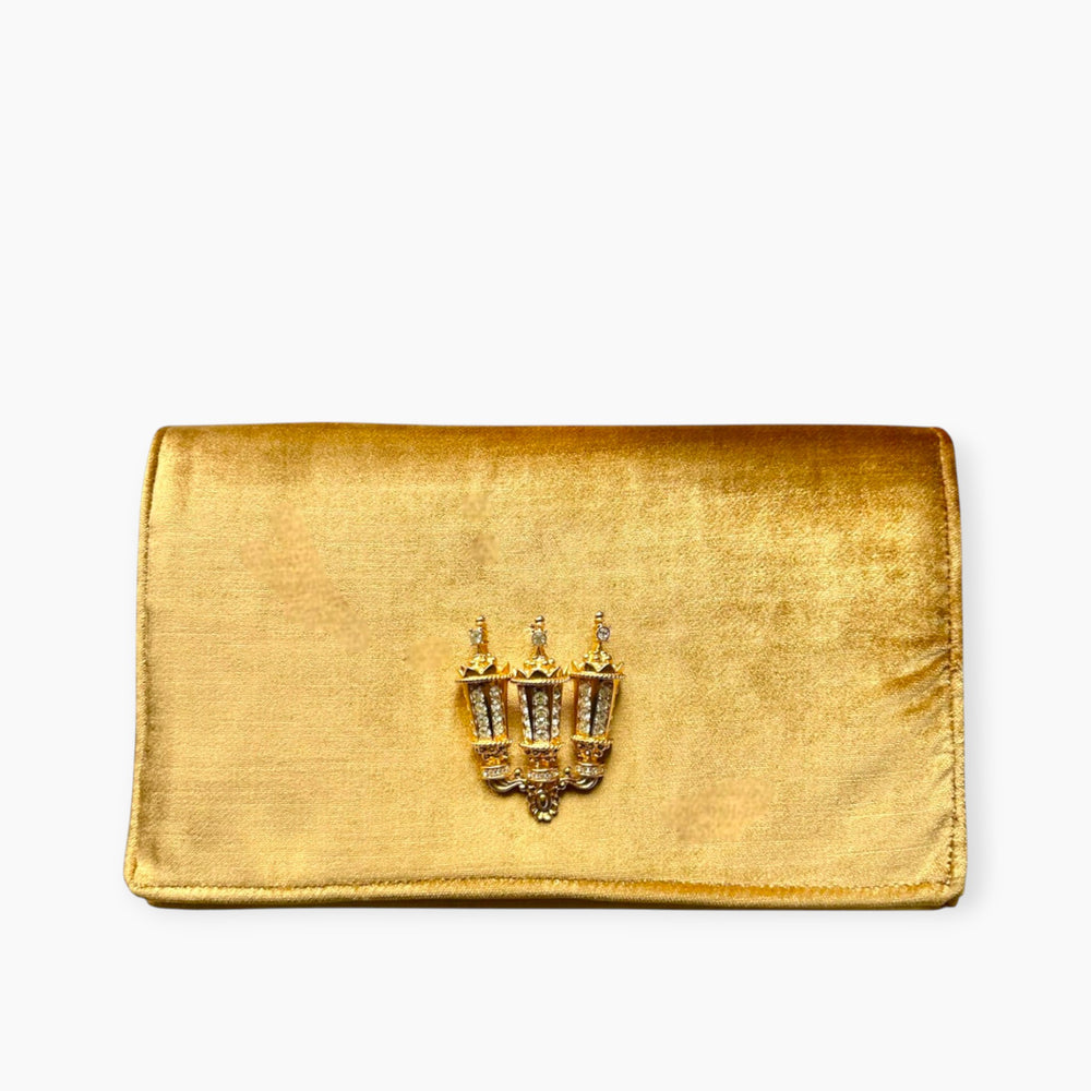 OG ENVELOPE CLUTCH | GOLD VELVET x PARIS LANTERN