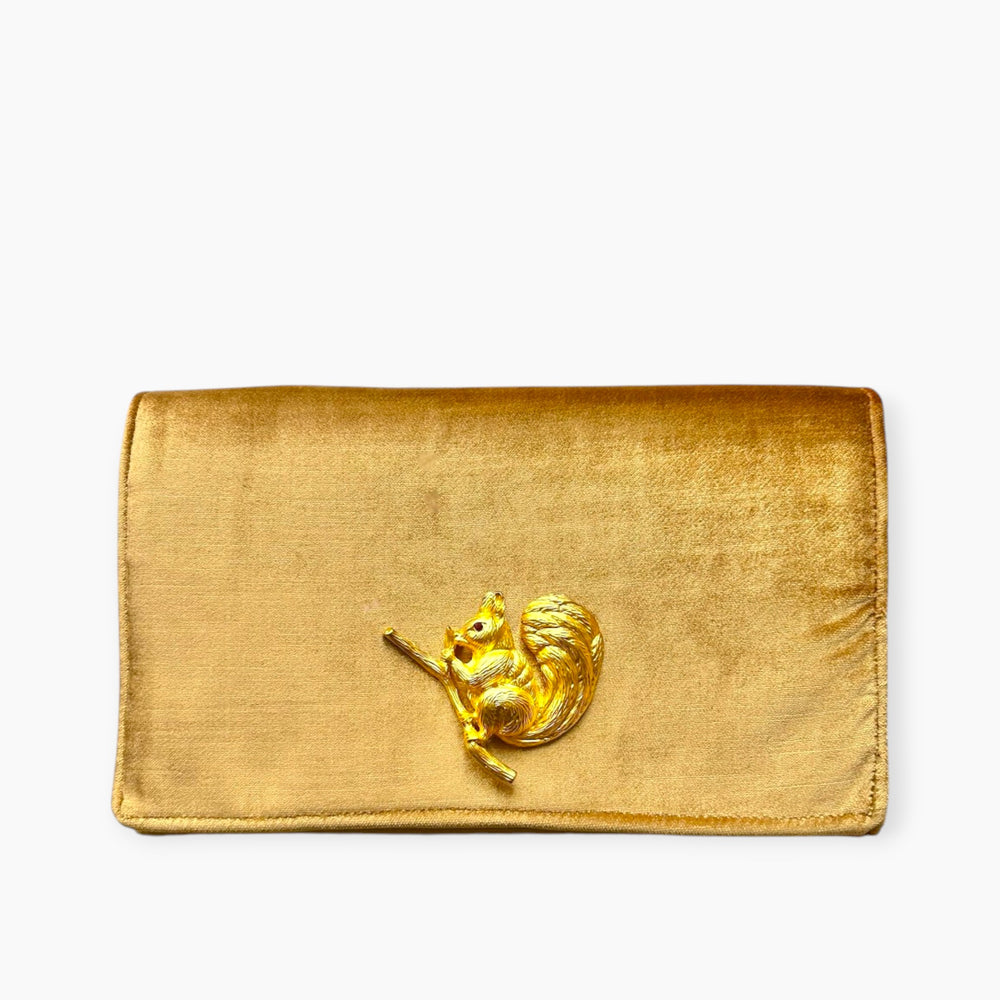 OG ENVELOPE CLUTCH | GOLD VELVET x SQUIRREL