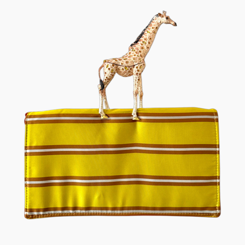 ENVELOPE CLUTCH | GOLD STRIPE  x  GIRAFFE