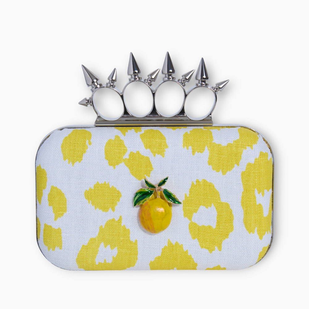 SPIKED HANDLE | ICONIC LEOPARD LEMON MINAUDIÈRE