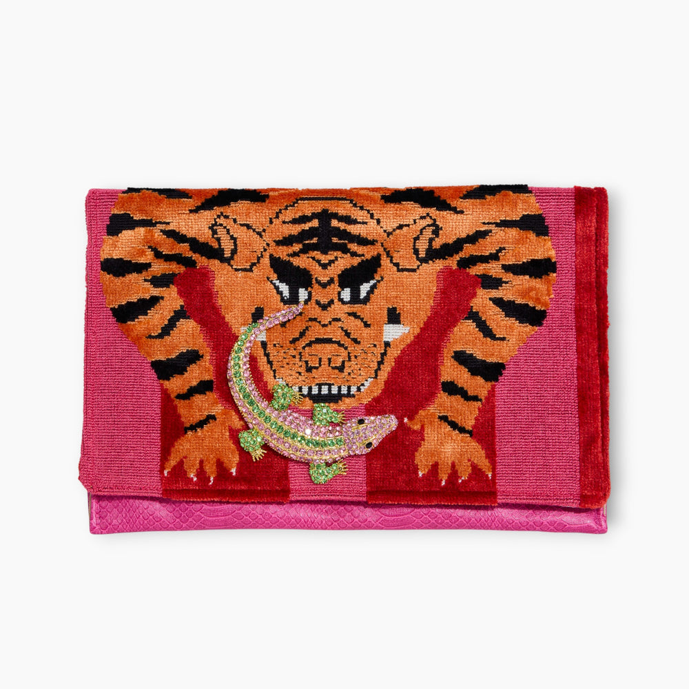 OG FRONT FLAP CLUTCH | WHEN TIGERS MEET ALLIGATORS