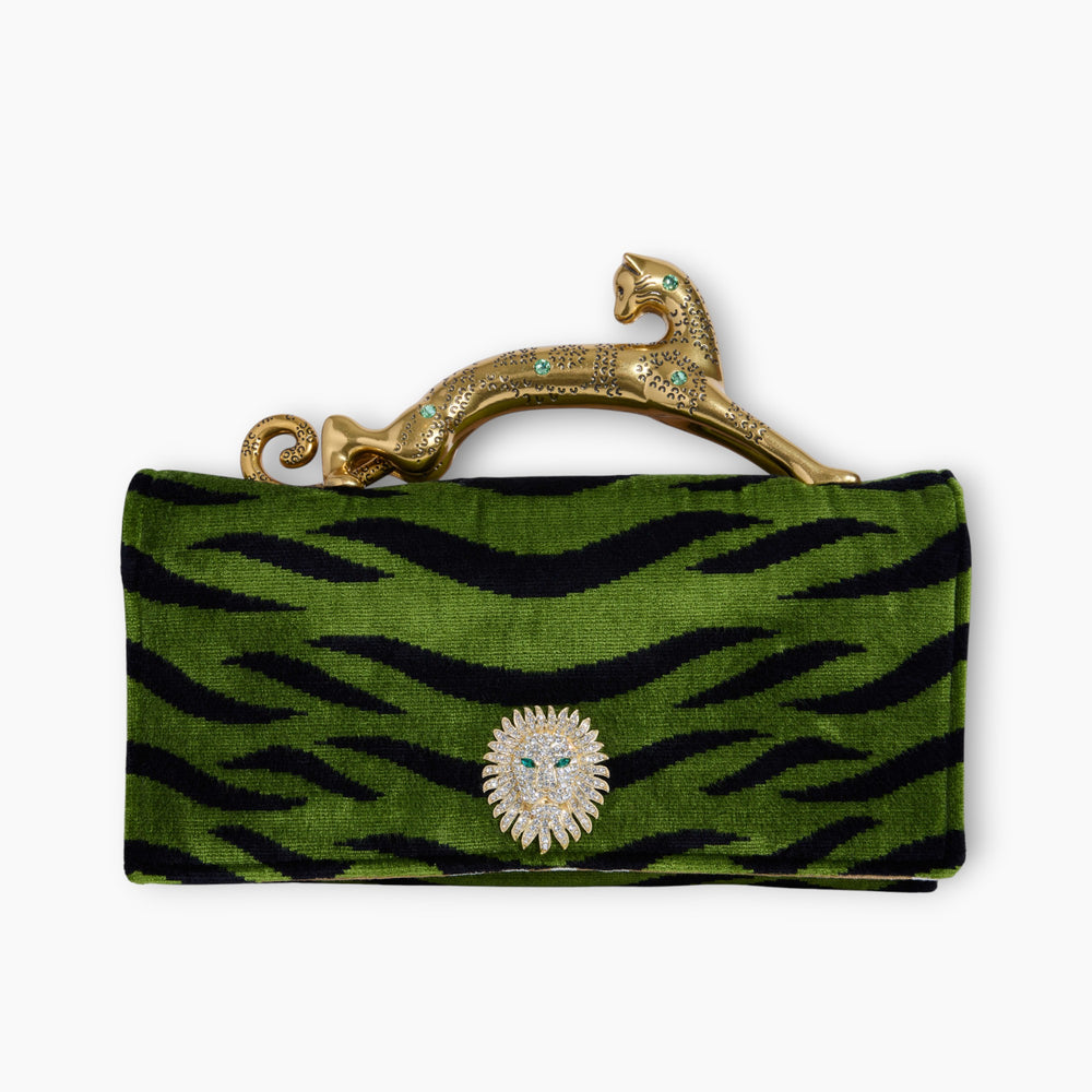 LEOPARD HANDLE CLUTCH |  THE EVELYN