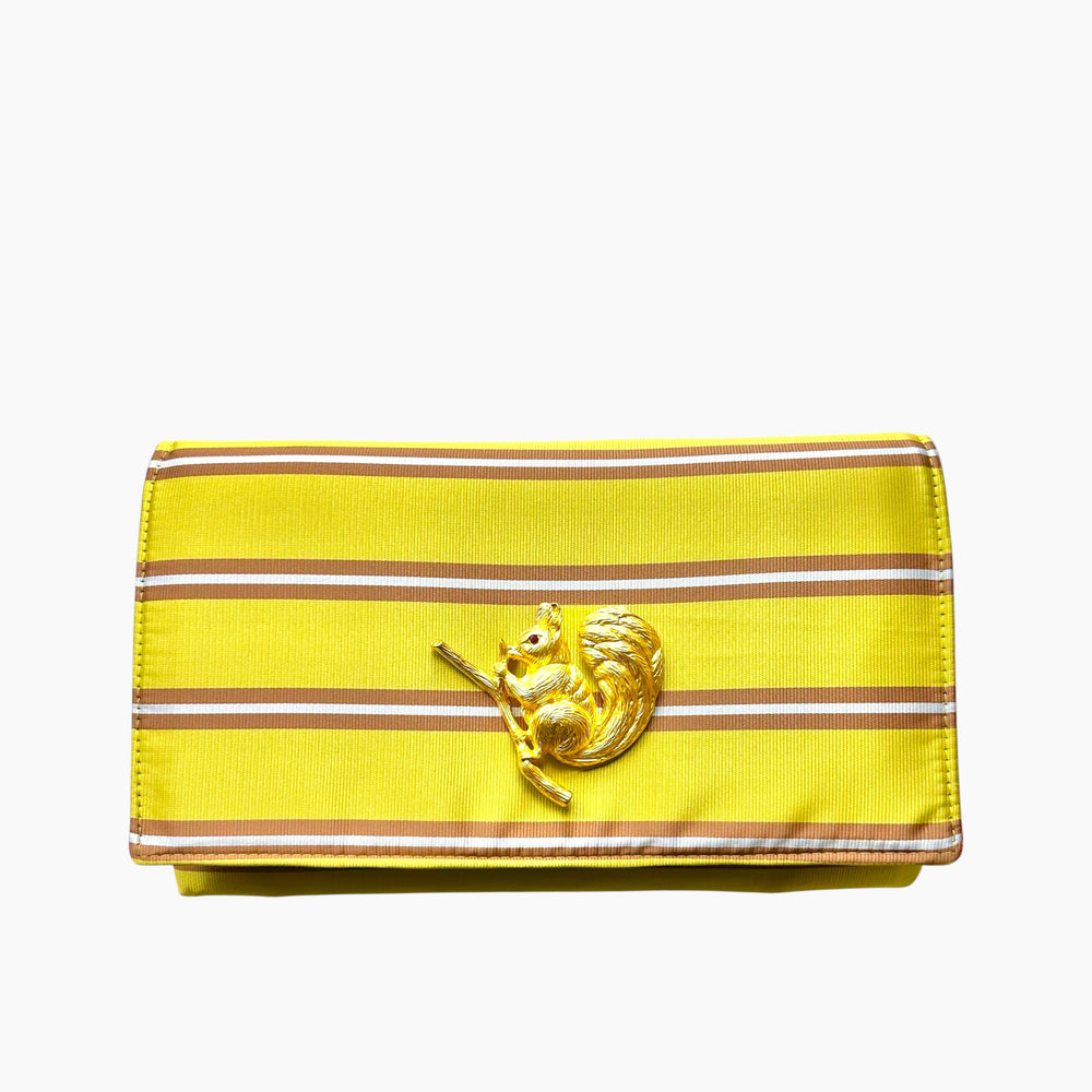 OG ENVELOPE CLUTCH | GOLD STRIPE  x  SQUIRREL