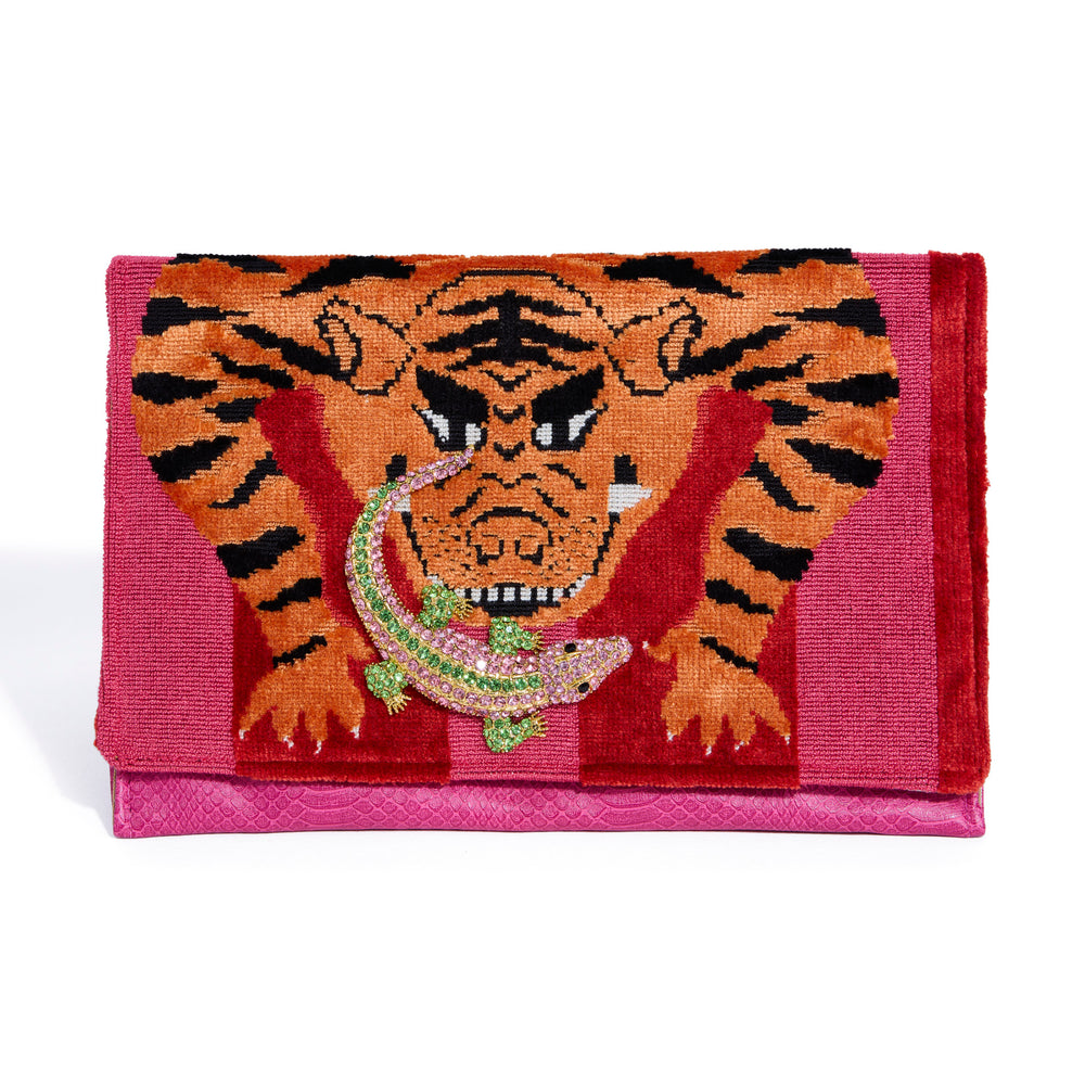 OG FRONT FLAP CLUTCH | WHEN TIGERS MEET ALLIGATORS