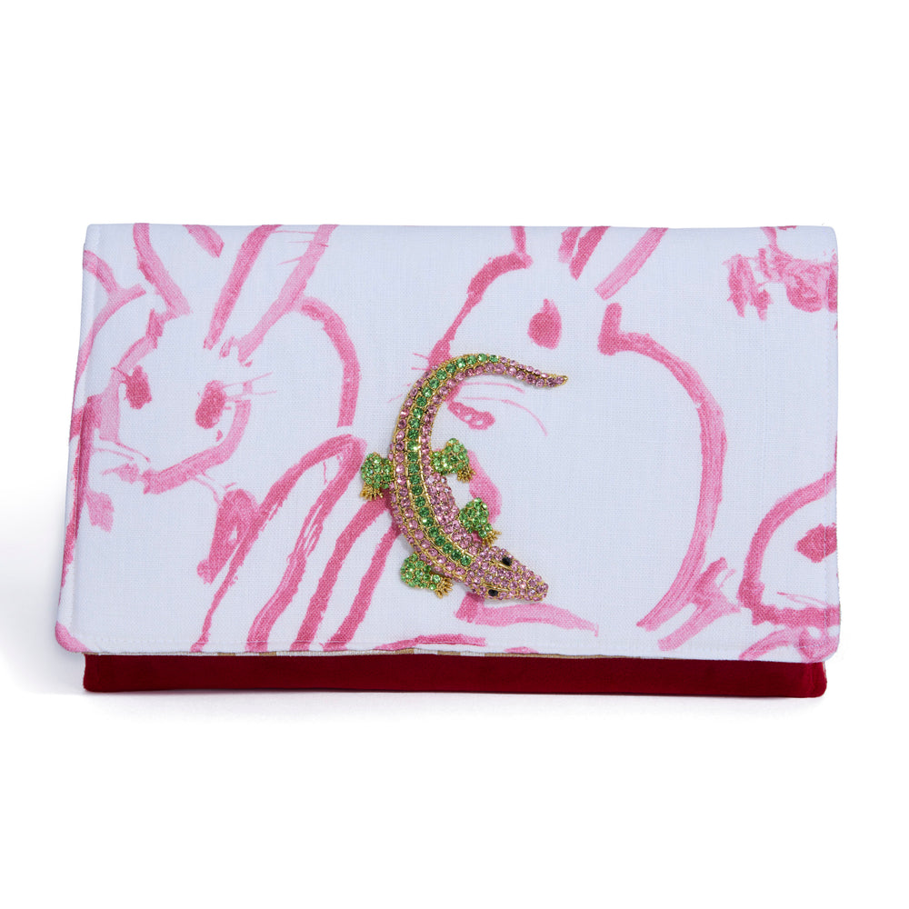 OG FRONT FLAP CLUTCH | WHEN BUNNIES MEET VEGAN ALLIGATORS