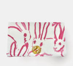 Bunnies by Hunt Slonem Clutch with Feather Brooch