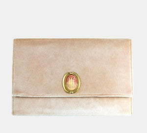 
            
                Load image into Gallery viewer, Pink Coral Velvet Clutch Bag
            
        