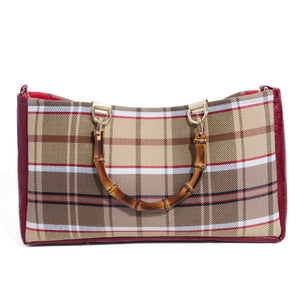 THE CLIFF TOTE SHORT | PLAID LION DOOR KNOCKER