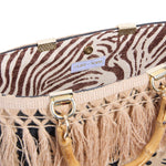 THE CLIFF TOTE | JUTE TRIBAL PRINT