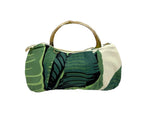 Tropical Print Purse With Alligator Handle