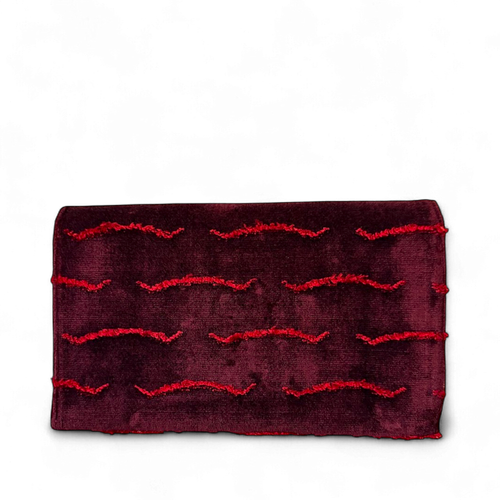 ENVELOPE CLUTCH WITH BURGUNDY VELVET x SQUIRREL