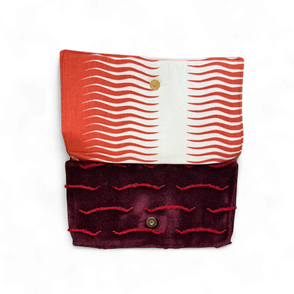 LEOPARD HANDLE CLUTCH | VELVET CLOUD (Copy)